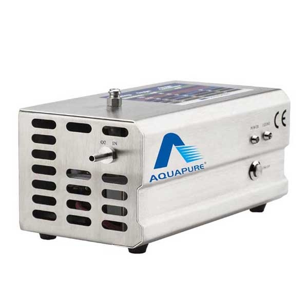 Ozone treatment equipment connected to a water treatment system