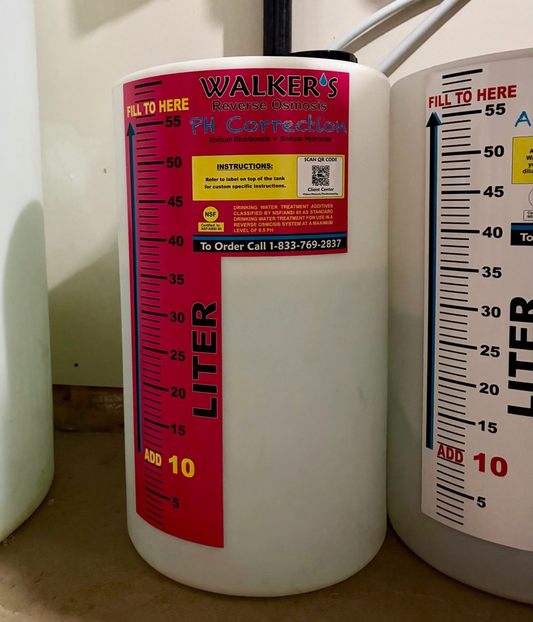 pH balancing additive used with a reverse osmosis system